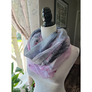 Pair of Lavello Lifestyle Women's Scarfs Infinity Pink Patterned